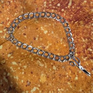 Silver Chain Bracelet With Sterling Scissors Charm
